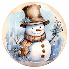 Load image into Gallery viewer, Christmas Snowman-Full Round Diamond Painting-30x30cm
