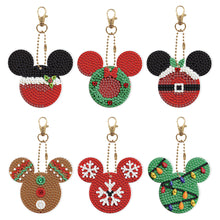 Load image into Gallery viewer, 5/6Pcs/Set-Christmas-Double Side Drill-Diamond Keychain
