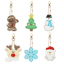 Load image into Gallery viewer, 5/6Pcs/Set-Christmas-Double Side Drill-Diamond Keychain
