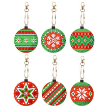 Load image into Gallery viewer, 5/6Pcs/Set-Christmas-Double Side Drill-Diamond Keychain
