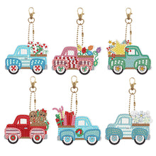 Load image into Gallery viewer, 5/6Pcs/Set-Christmas-Double Side Drill-Diamond Keychain
