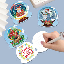 Load image into Gallery viewer, 10Pcs/Set Christmas Crystal Ball-Diamond Greeting Cards
