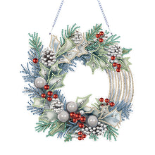 Load image into Gallery viewer, Christmas Wreath-Single Side Diamond Pendant
