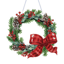 Load image into Gallery viewer, Christmas Wreath-Single Side Diamond Pendant
