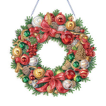 Load image into Gallery viewer, Christmas Wreath-Single Side Diamond Pendant
