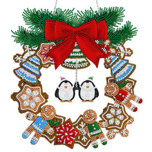 Load image into Gallery viewer, Christmas-Single Side Drill-Diamond Wreath(With LED Light )
