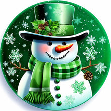 Load image into Gallery viewer, Christmas Snowman-Full Round Diamond Painting-30x30cm
