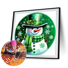Load image into Gallery viewer, Christmas Snowman-Full Round Diamond Painting-30x30cm
