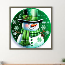 Load image into Gallery viewer, Christmas Snowman-Full Round Diamond Painting-30x30cm
