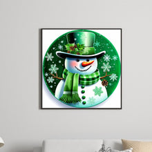 Load image into Gallery viewer, Christmas Snowman-Full Round Diamond Painting-30x30cm
