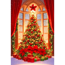 Load image into Gallery viewer, Christmas Tree-Full Round Diamond Painting-40x60cm-Large Size
