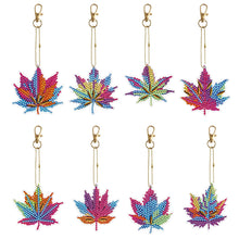 Load image into Gallery viewer, 5/6/8Pcs/Set Christmas Flower-Double Side Drill-Diamond Keychain
