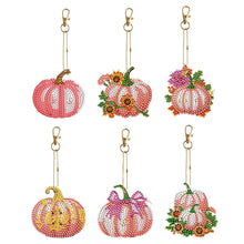 Load image into Gallery viewer, 5/6/8Pcs/Set Christmas Flower-Double Side Drill-Diamond Keychain
