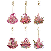 Load image into Gallery viewer, 5/6/8Pcs/Set Christmas Flower-Double Side Drill-Diamond Keychain
