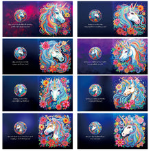 Load image into Gallery viewer, 8Pcs/Set Unicorn-Diamond Greeting Cards
