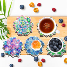 Load image into Gallery viewer, 6Pcs/Set Succulent Plants-Wooden Diamond Painting Coaster
