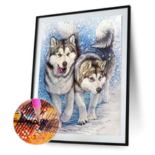 Load image into Gallery viewer, Wolf-Full Round Diamond Painting-30x40cm
