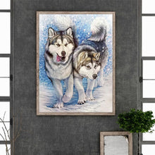 Load image into Gallery viewer, Wolf-Full Round Diamond Painting-30x40cm
