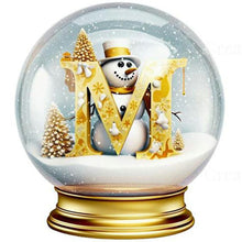 Load image into Gallery viewer, Christmas Crystal Ball Letter-Full Round Diamond Painting-30x30cm
