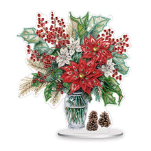 Load image into Gallery viewer, Christmas Flower-Single Side Drill-Diamond Desktop Ornament
