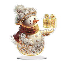 Load image into Gallery viewer, Christmas Snowman-Single Side Drill-Diamond Desktop Ornament
