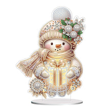 Load image into Gallery viewer, Christmas Snowman-Single Side Drill-Diamond Desktop Ornament
