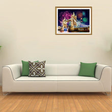 Load image into Gallery viewer, Fireworks Bridge - Full Drill Round Drill - 40x30cm
