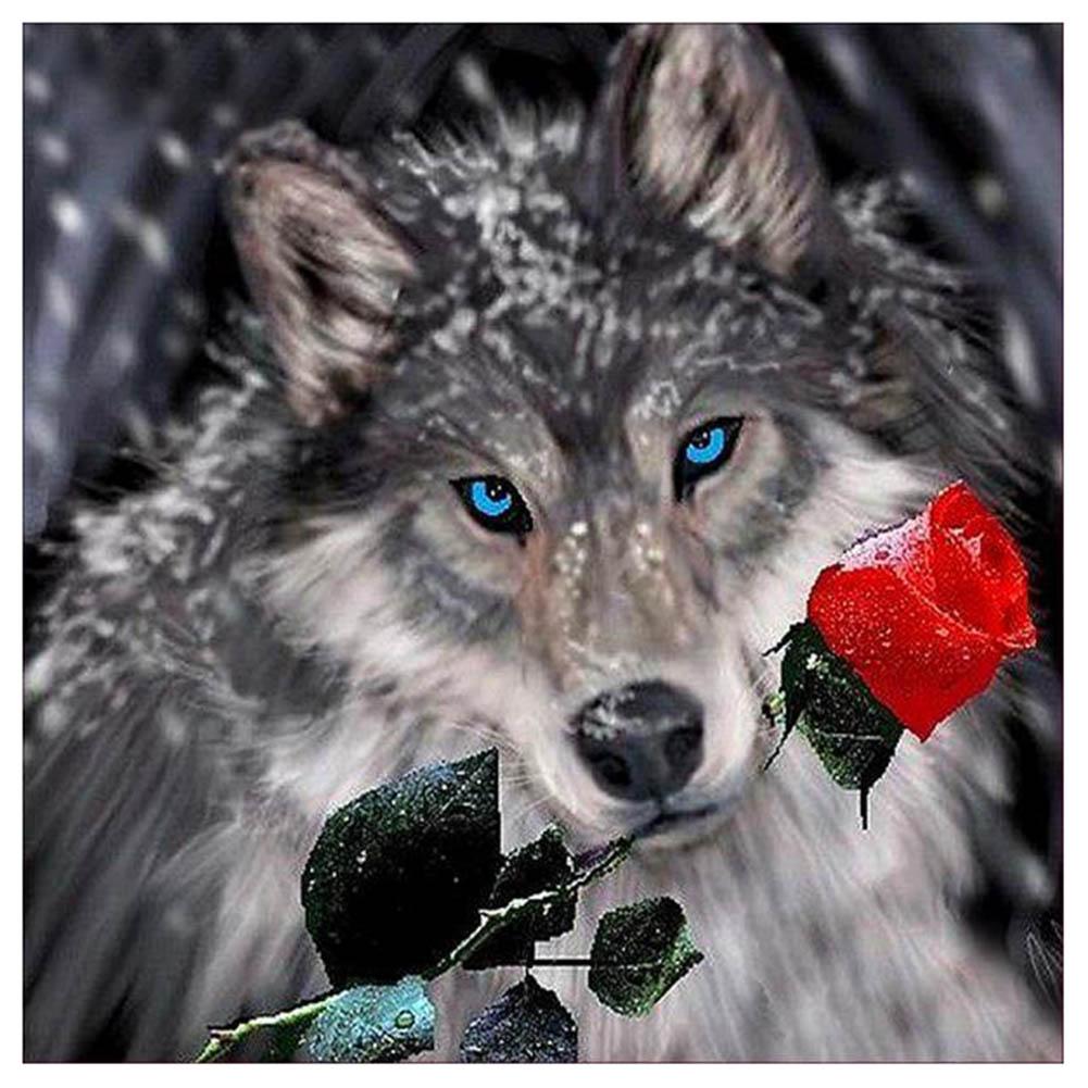 Rose Wolf - Full Drill Round Drill - 30x30cm