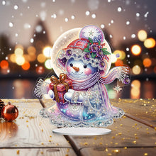 Load image into Gallery viewer, Christmas Snowman-Single Side Drill-Diamond Desktop Ornament
