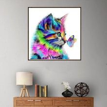 Load image into Gallery viewer, Cat Butterfly  - Full Diamond Painting - 30x30cm

