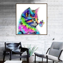 Load image into Gallery viewer, Cat Butterfly  - Full Diamond Painting - 30x30cm
