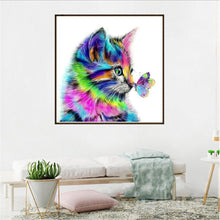 Load image into Gallery viewer, Cat Butterfly  - Full Diamond Painting - 30x30cm
