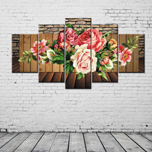 Load image into Gallery viewer, 5pcs/set Flower - Full Drill Round Drill Painting - 95x45cm
