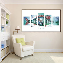 Load image into Gallery viewer, 5pcs/set Fish - Full Drill Round Drill Painting - 95x45cm
