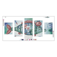 Load image into Gallery viewer, 5pcs/set Fish - Full Drill Round Drill Painting - 95x45cm
