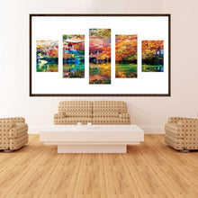 Load image into Gallery viewer, 5pcs/set Scenery - Full Drill Round Drill Painting - 95x45cm
