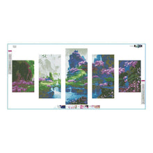 Load image into Gallery viewer, 5pcs/set Landscape - Full Drill Round Drill Painting - 95x45cm
