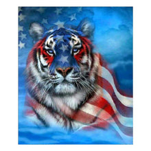 Load image into Gallery viewer, The US Flag Tiger - Full Drill Round Drill - 30x35cm

