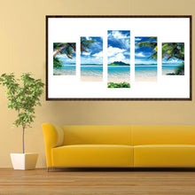 Load image into Gallery viewer, 5pcs/set Seaside - Full Drill Round Drill Painting - 95x45cm
