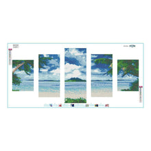Load image into Gallery viewer, 5pcs/set Seaside - Full Drill Round Drill Painting - 95x45cm
