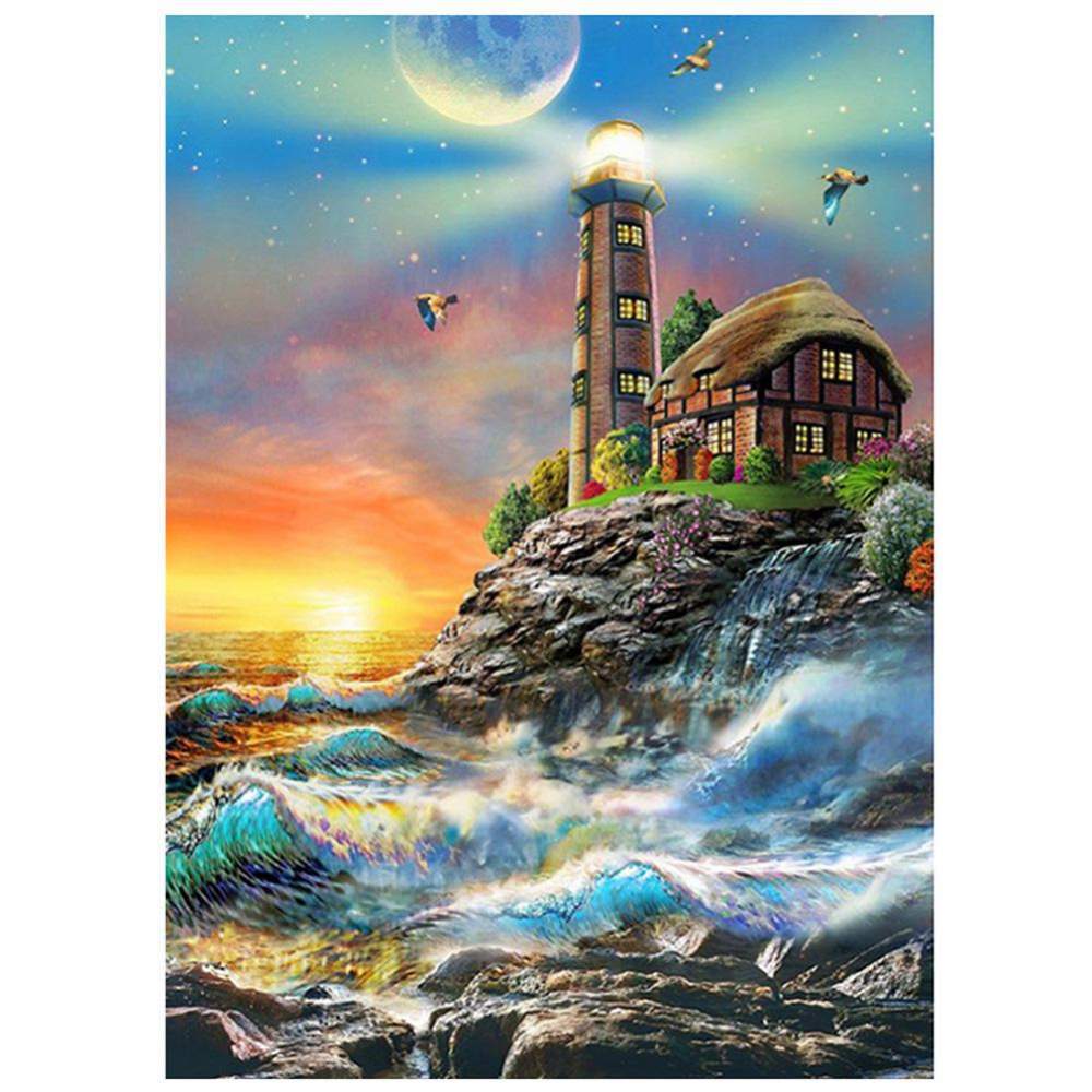 Lighthouse - Full Drill Round Drill - 30x40cm