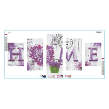 Load image into Gallery viewer, 5pcs Home Flowers - Full Drill Round Drill Painting - 95x45cm
