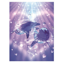 Load image into Gallery viewer, Dolphin Lovers - Full Diamond Painting - 30x40cm
