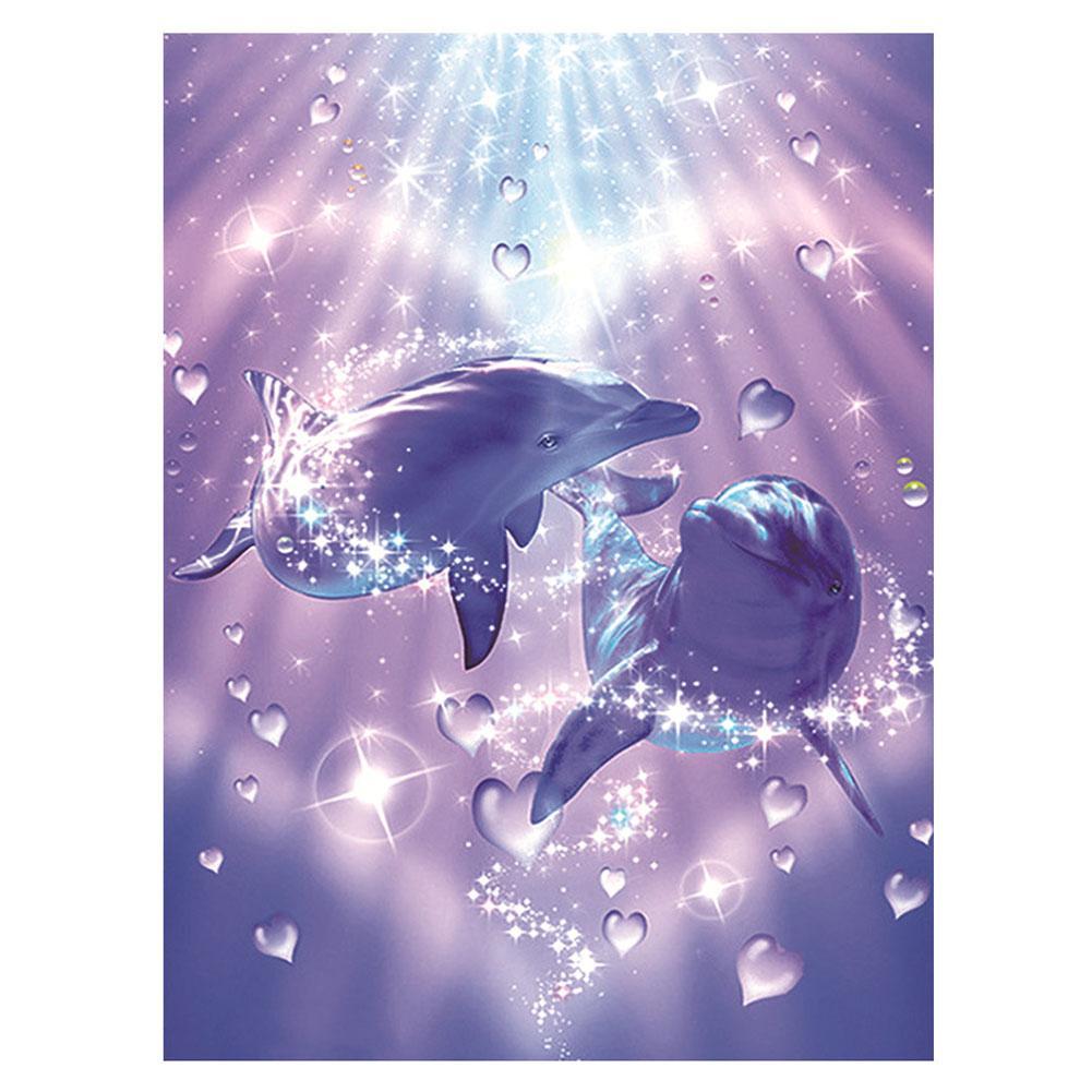 Dolphin Lovers - Full Diamond Painting - 30x40cm