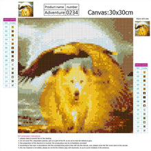 Load image into Gallery viewer, Wolf Eagle - Full Diamond Painting - 30x30cm
