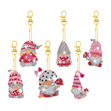 Load image into Gallery viewer, 5pcs DIY Diamond Painting Ladybug Gnomes Double-sided Keychains
