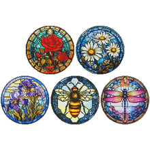 Load image into Gallery viewer, Stained Glass Flower-Diamond Sticker
