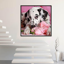 Load image into Gallery viewer, Dog Flower  - Full Diamond Painting - 30x30cm
