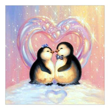 Load image into Gallery viewer, 2 Penguins  - Full Diamond Painting - 30x30cm
