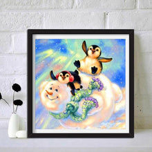 Load image into Gallery viewer, Snowman Penguin  - Full Diamond Painting - 30x30cm
